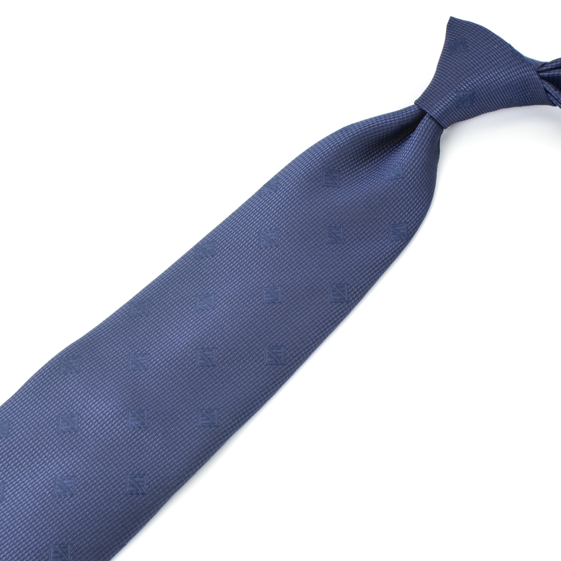 SH-005　誠実な淡紺　オリジナルロゴネクタイ