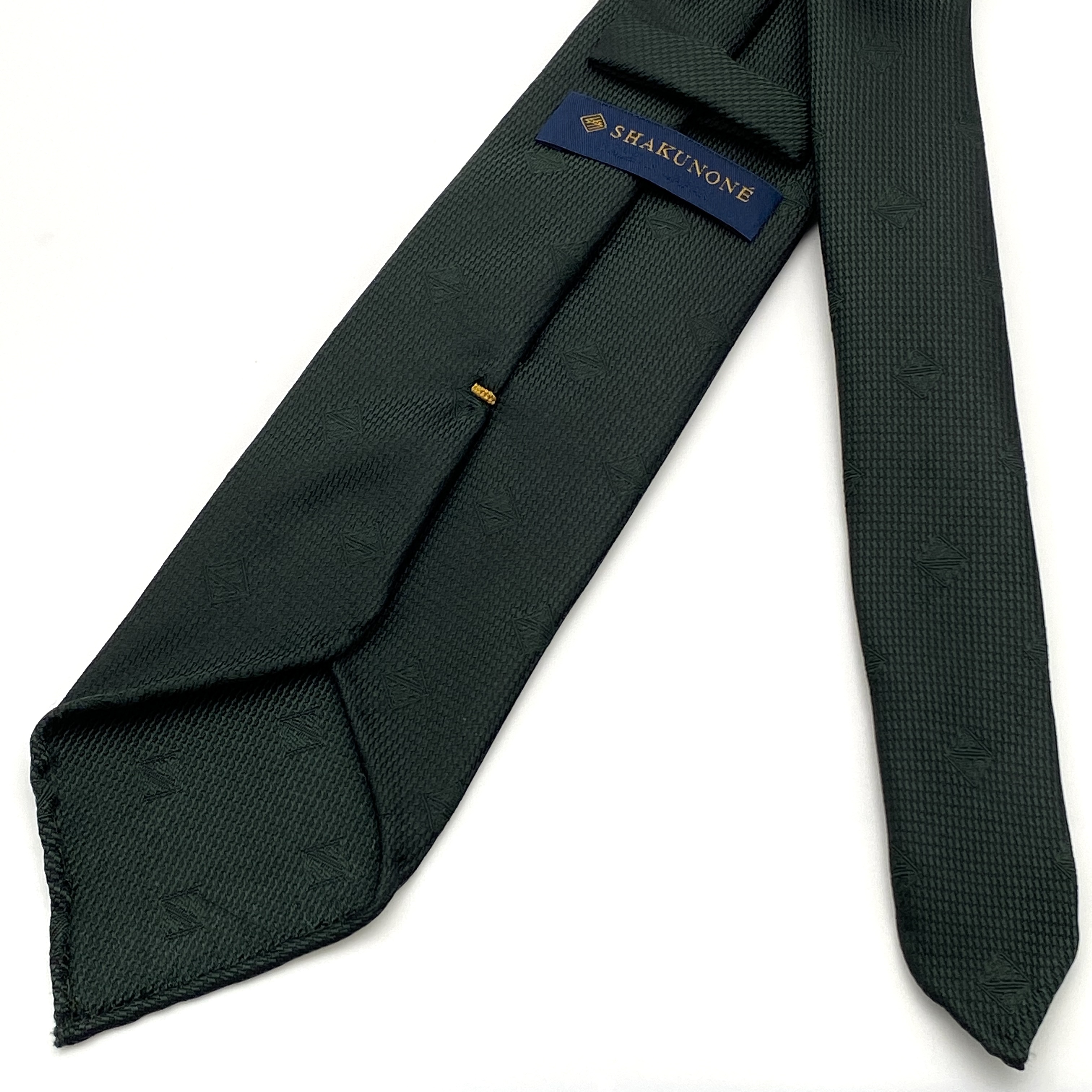 〈特別仕様　手巻き三巻クラシック〉包み込む深緑　オリジナルロゴネクタイ