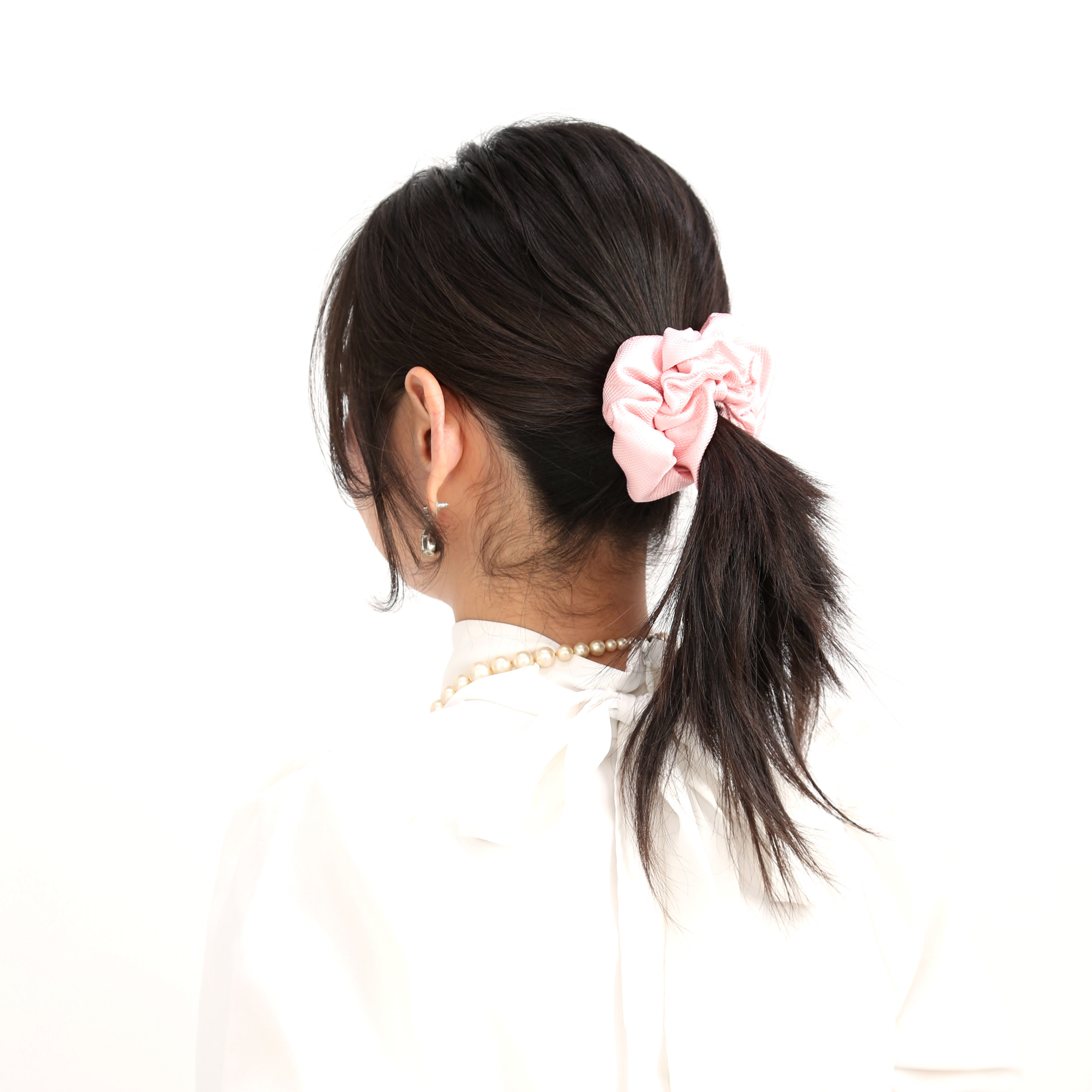 【受注生産】リボンシュシュ 好意の桃色