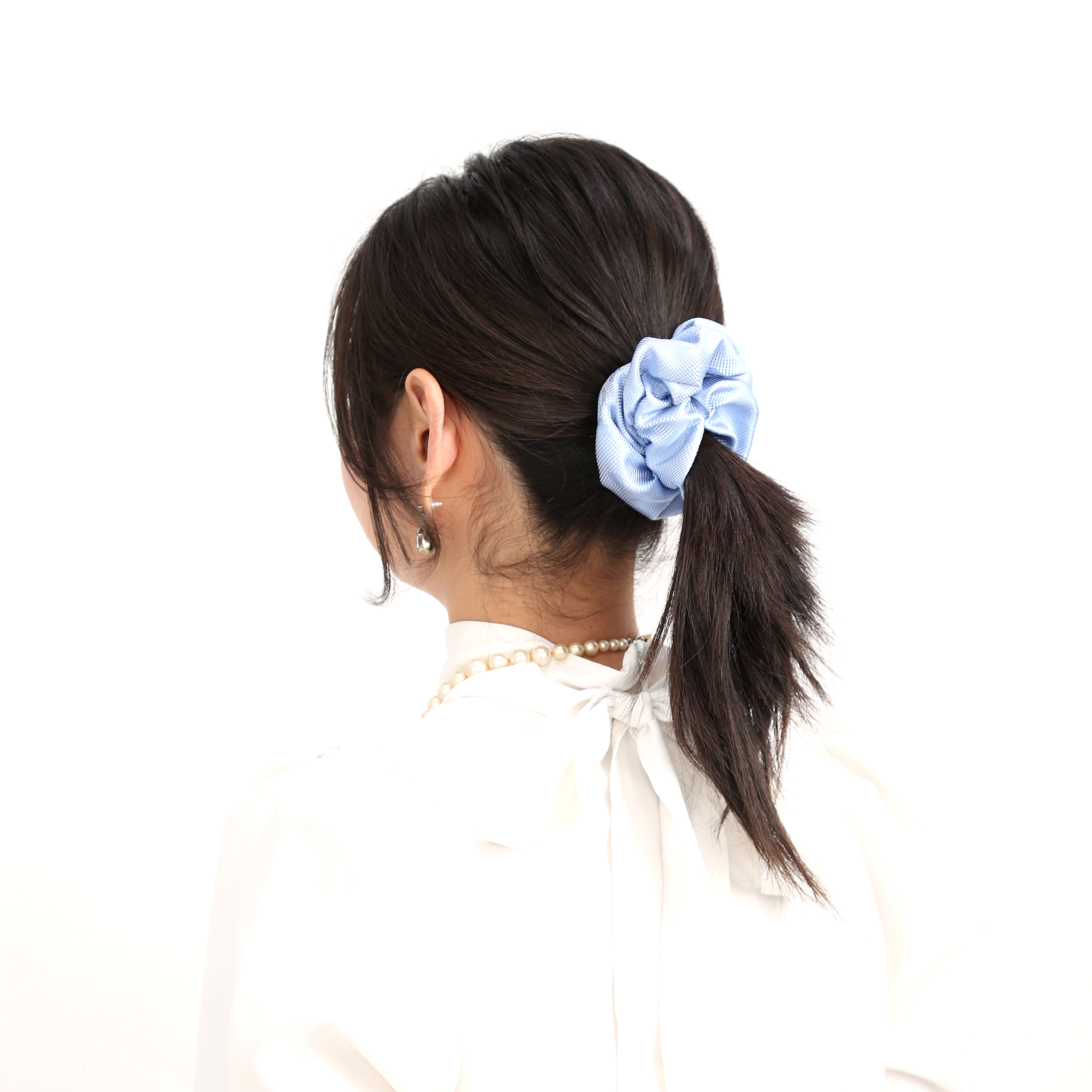 【受注生産】リボンシュシュ 癒しの薄花色