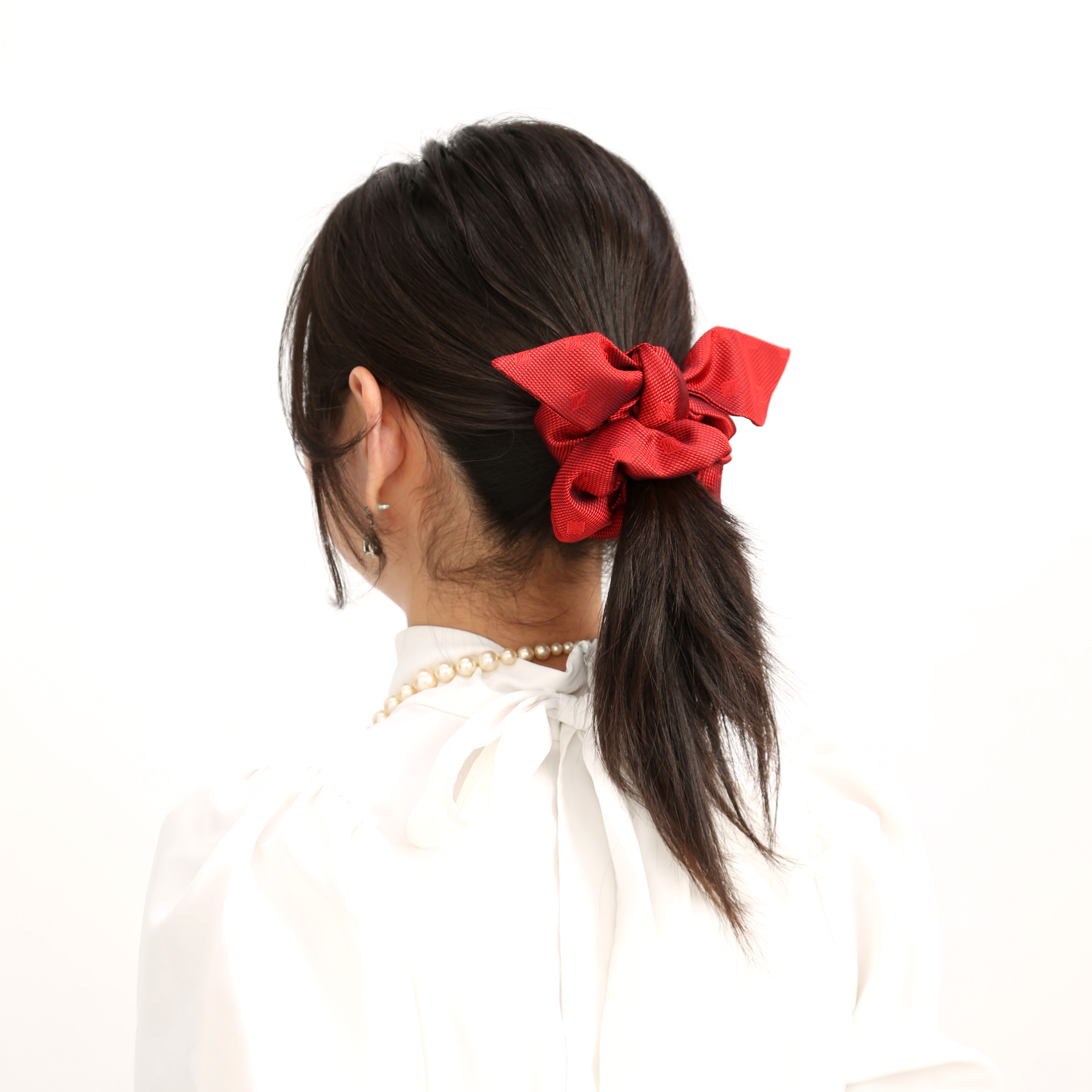 【受注生産】リボンシュシュ 抱擁の深紅