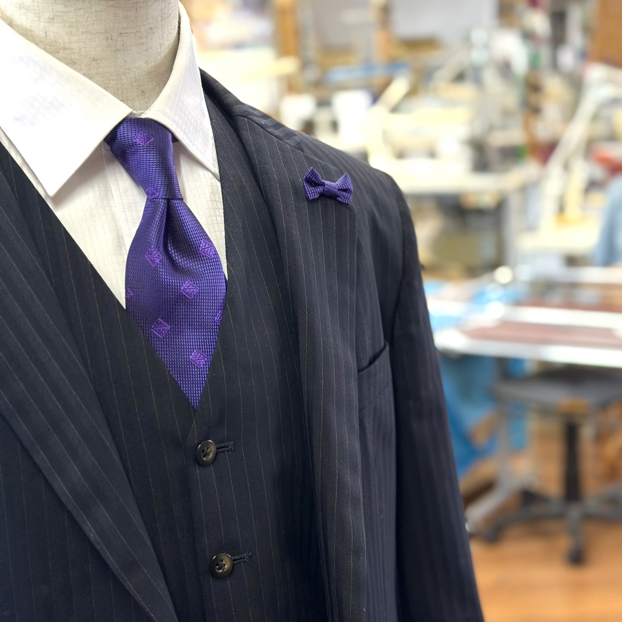 SH-016　華麗なる紫紺　オリジナルロゴネクタイ